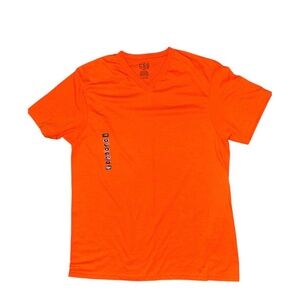 CSG Men's Vibrant Orange V-Neck Tee